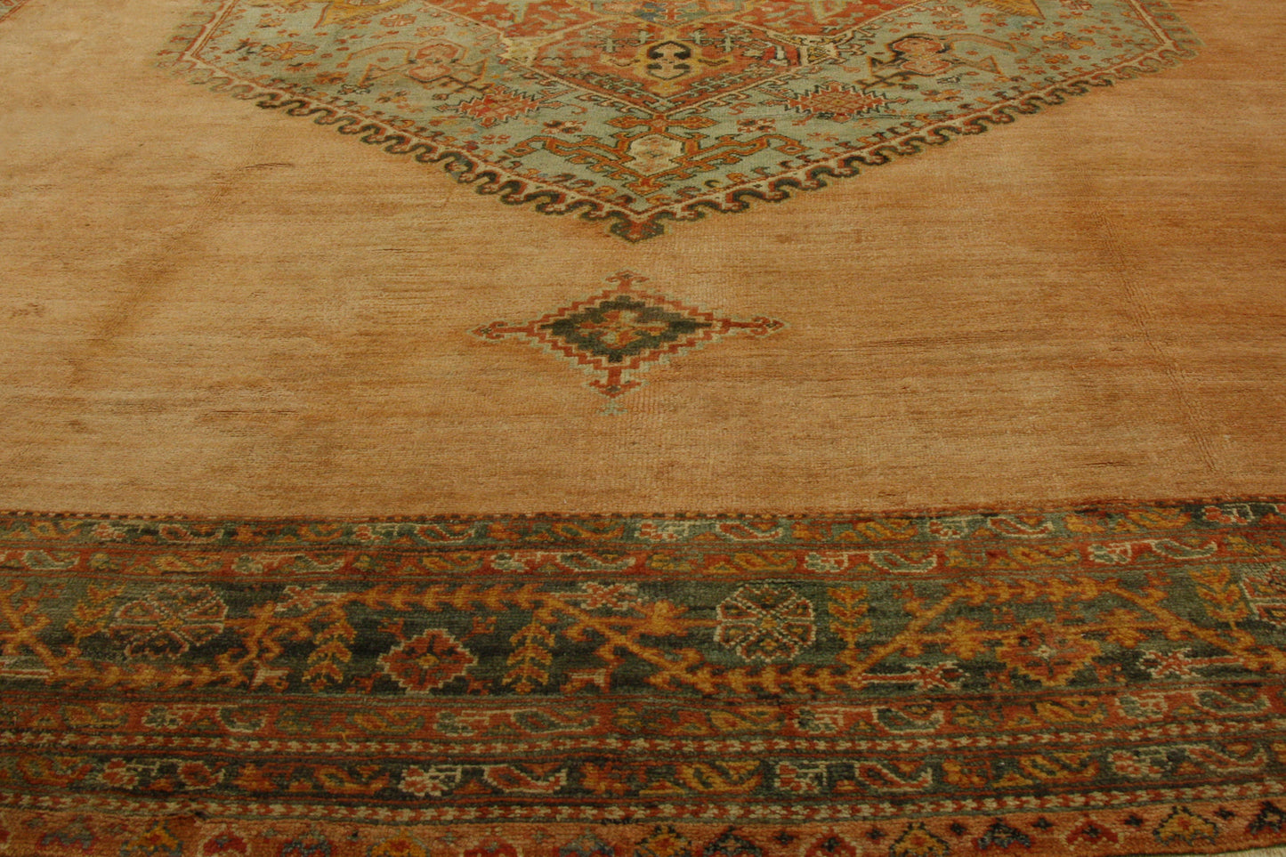 18 x 21 - Brown Antique Turkish Oushak Rug - 73104