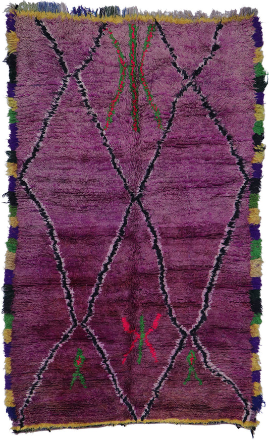 5 x 8 Vintage Purple Moroccan Rug 21521