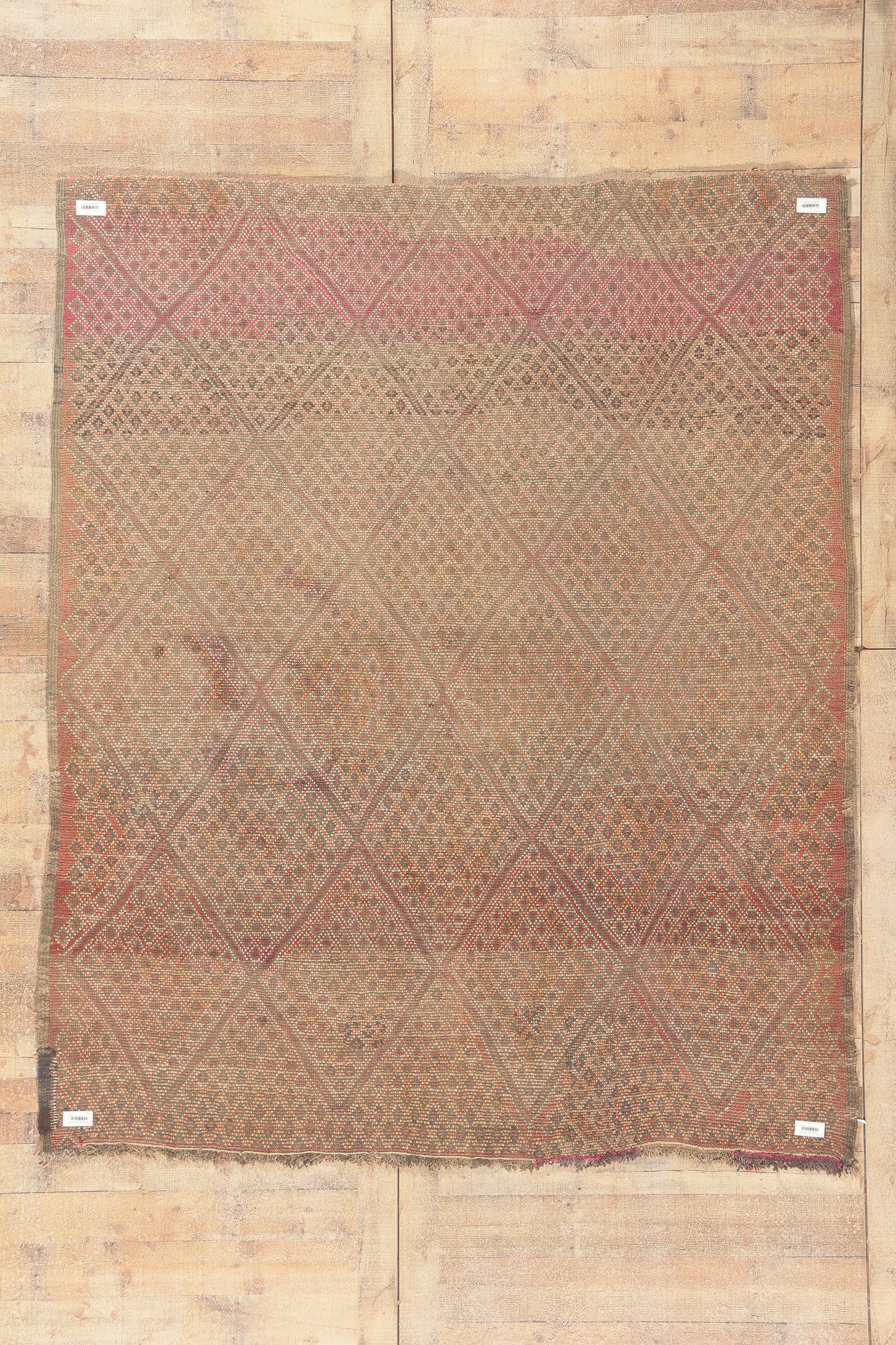 7 x 8 - Peach Vintage Beni MGuild Moroccan Rug - 21911
