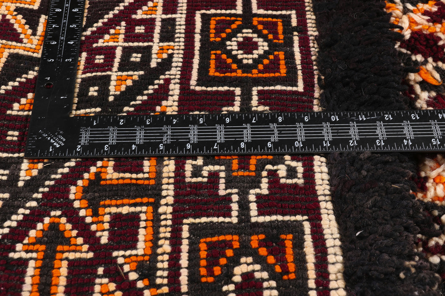 7 x 10 - Burgundy Vintage Beni MGuild Moroccan Rug - 21914
