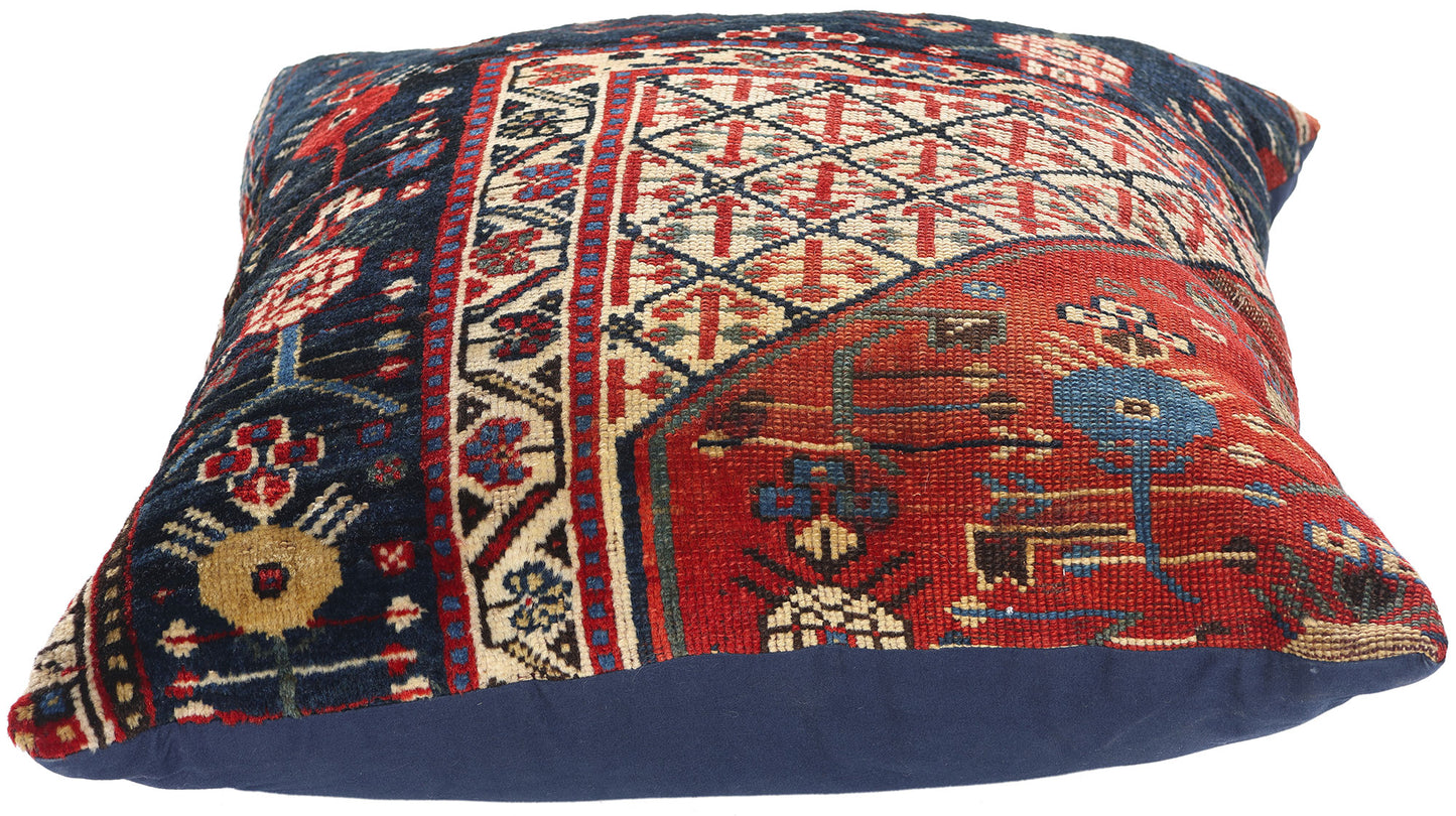 2 x 2 Antique Caucasian Kuba Rug Pillow 78932
