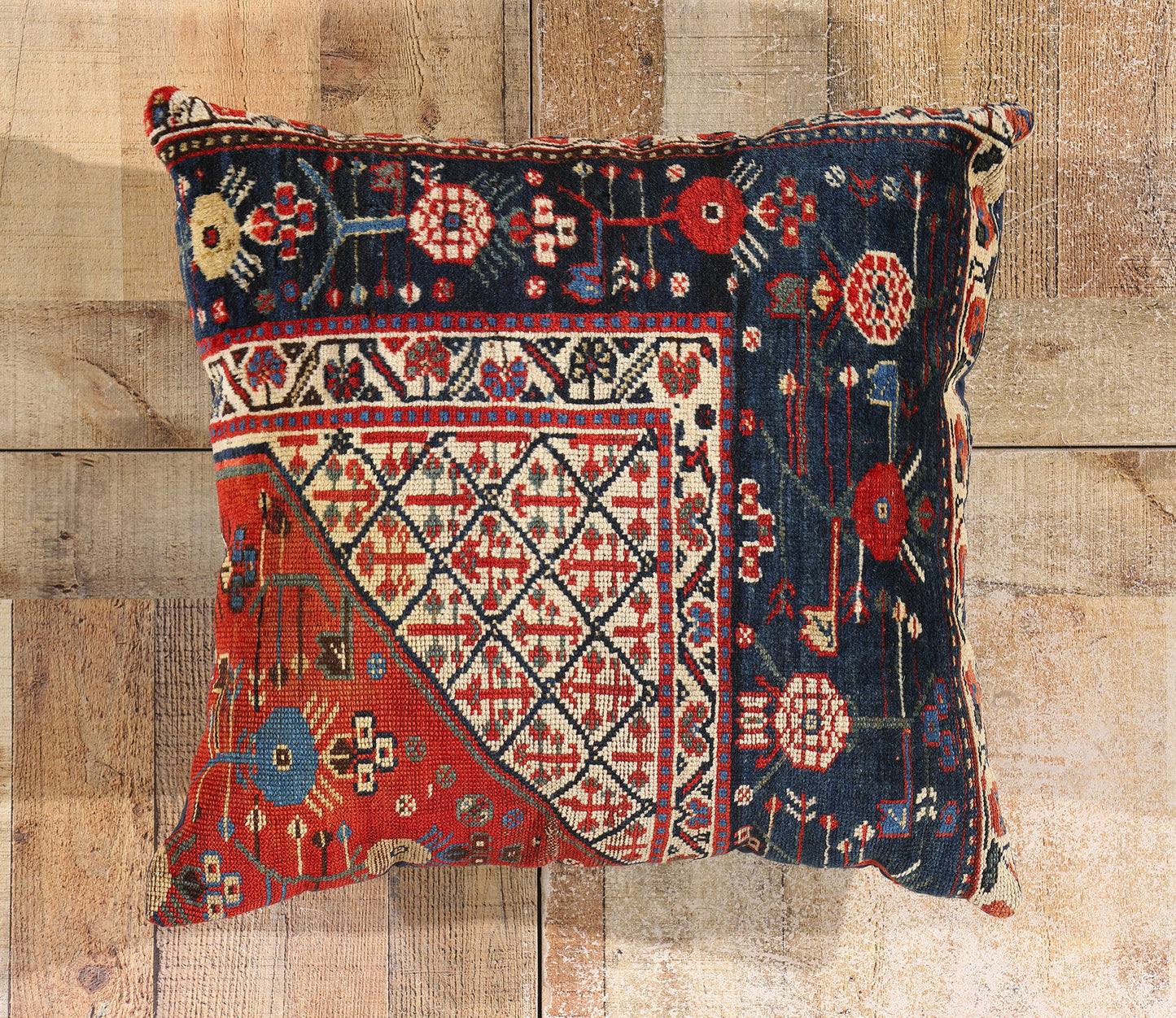 2 x 2 Antique Caucasian Kuba Rug Pillow 78932