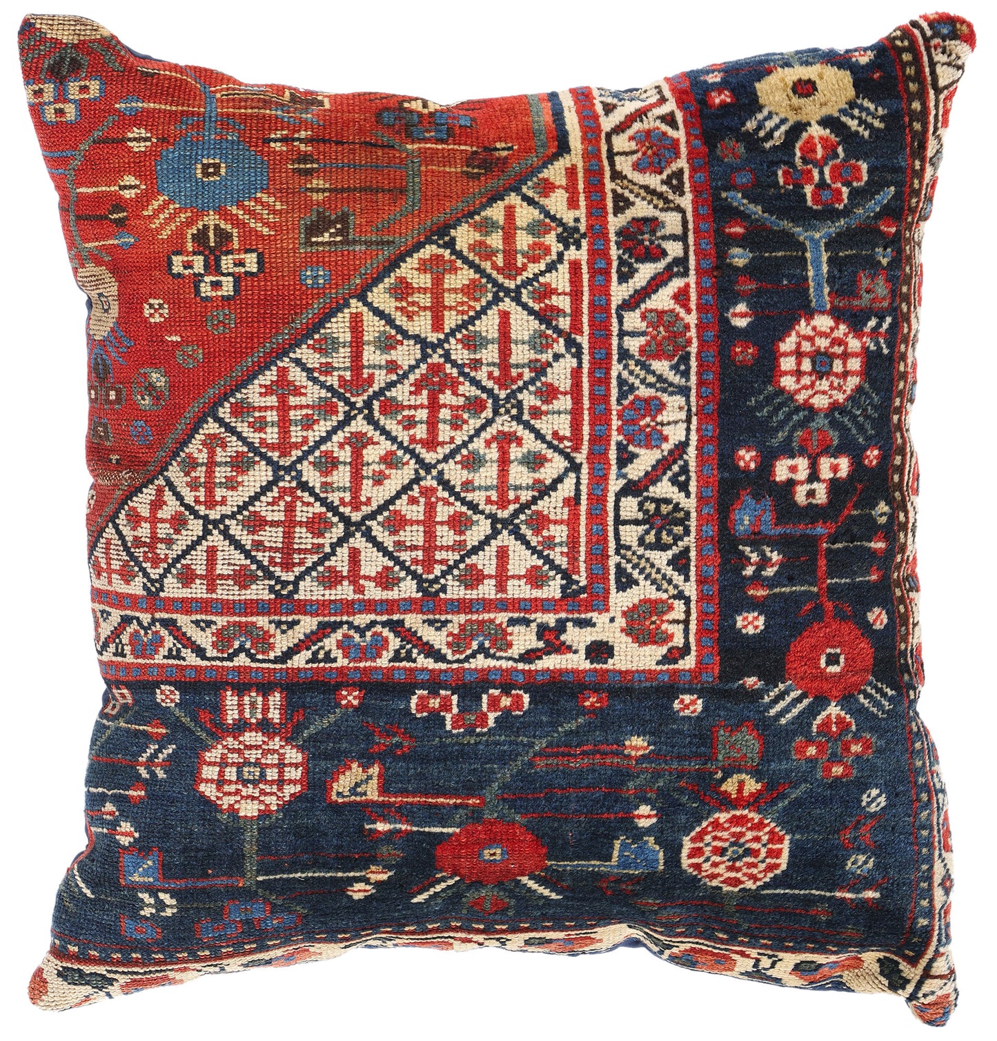 2 x 2 Antique Caucasian Kuba Rug Pillow 78932