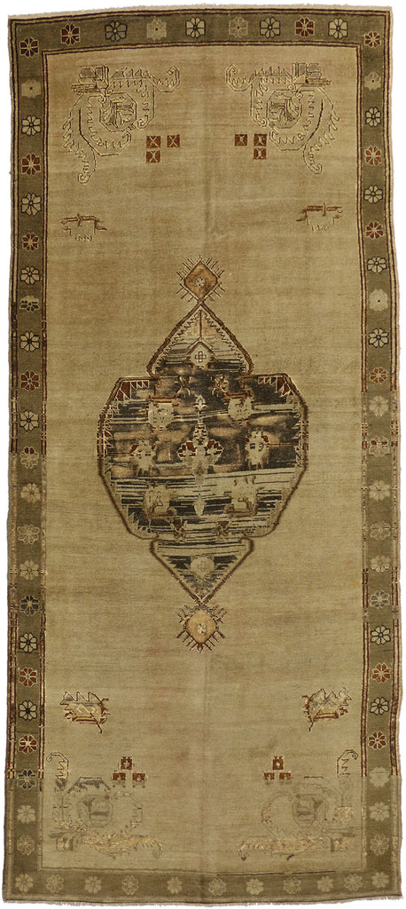 5 x 12 Vintage Turkish Oushak Rug 50031