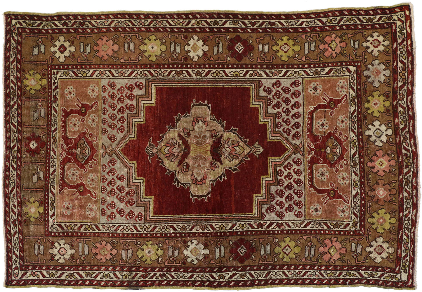 3 x 5 Vintage Turkish Oushak Rug 50077