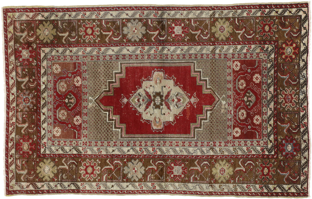3 x 5 Vintage Turkish Oushak Rug 50149