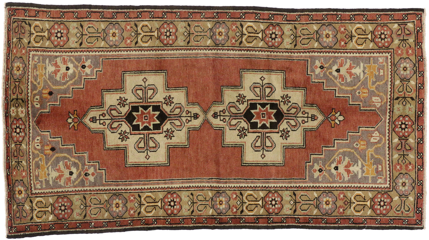 4 x 7 Vintage Turkish Oushak Rug 50177