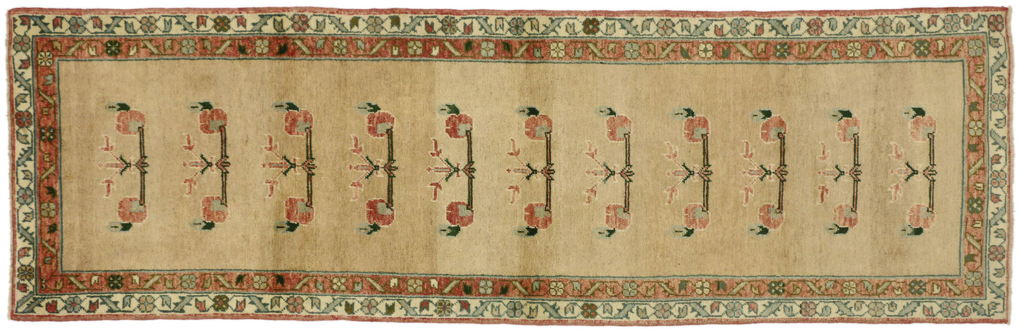 3 x 10 Vintage Turkish Oushak Runner 50189