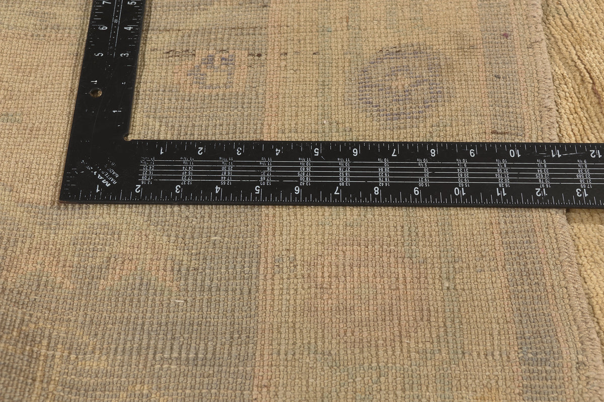 5 x 11 - Tan Vintage Turkish Oushak Rug - 50274