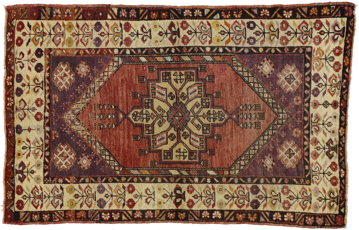 3 x 5 Vintage Turkish Oushak Rug 50314