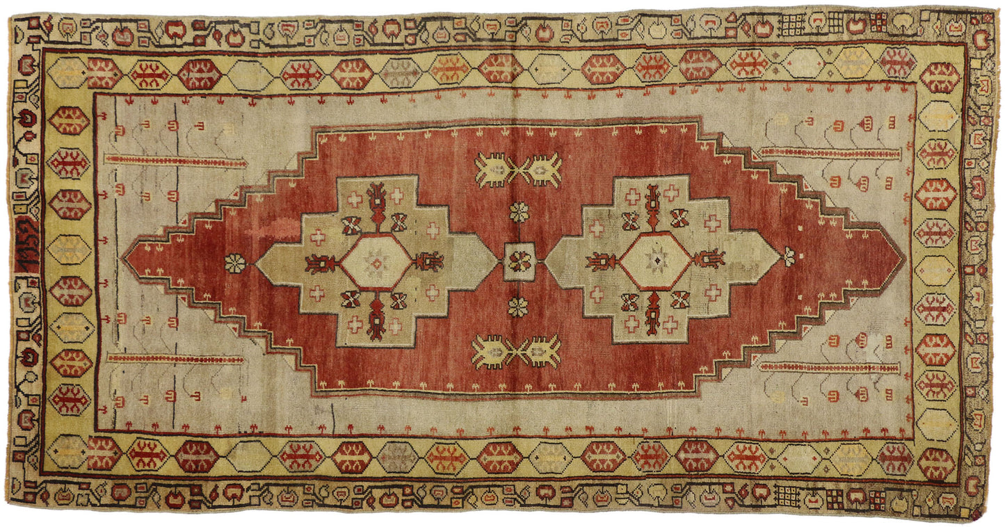 4 x 8 Vintage Turkish Oushak Rug 50643