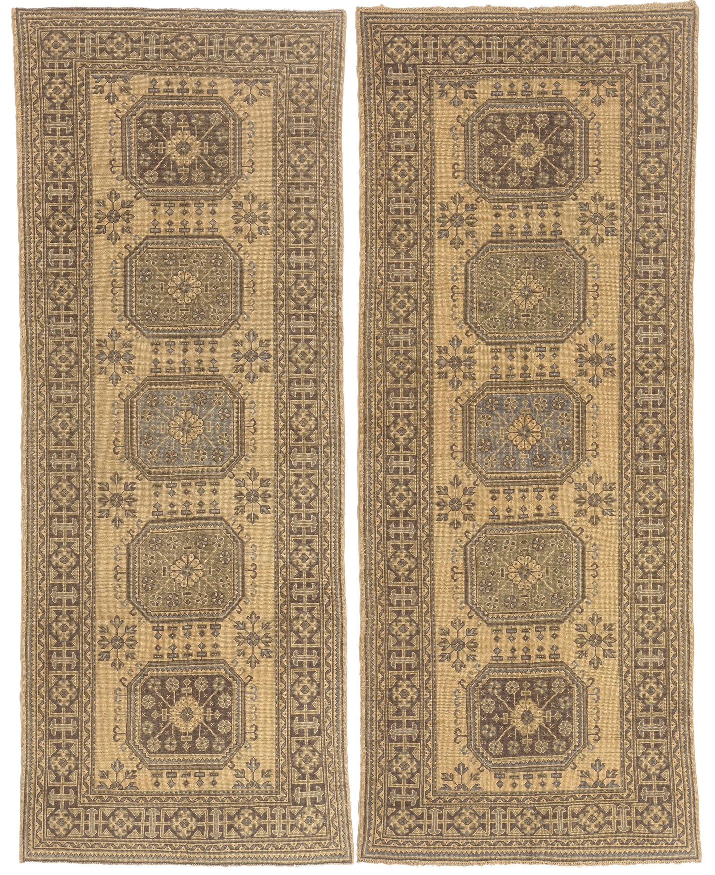 5 x 12 - Tan Vintage Turkish Oushak Rug - 50920