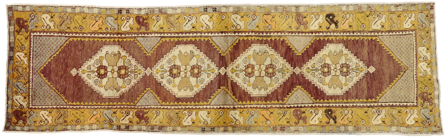 3 x 10 Vintage Turkish Oushak Rug 50929