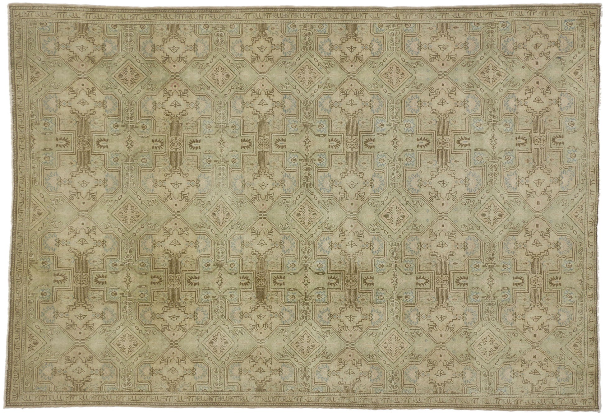 6 x 9 Vintage Turkish Oushak Rug 51038