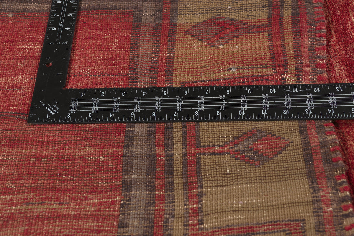 5 x 12 - Red Vintage Turkish Oushak Rug - 51134