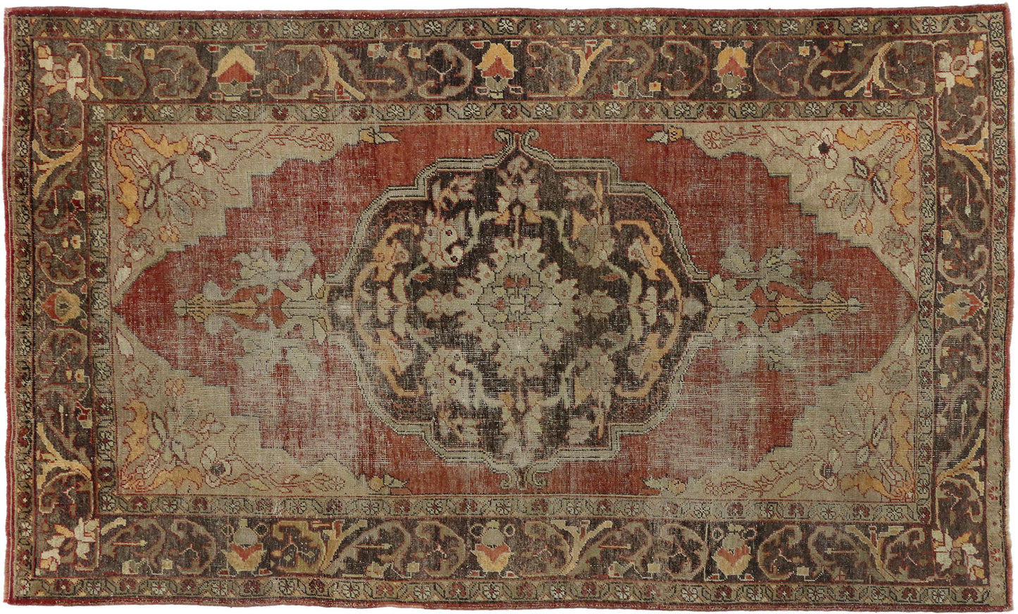 6 x 10 Vintage Turkish Oushak Rug 51296