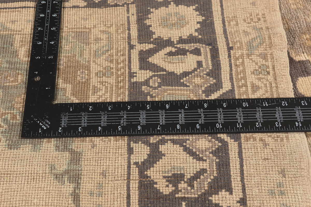 5 x 12 - Beige Vintage Turkish Oushak Rug - 52309