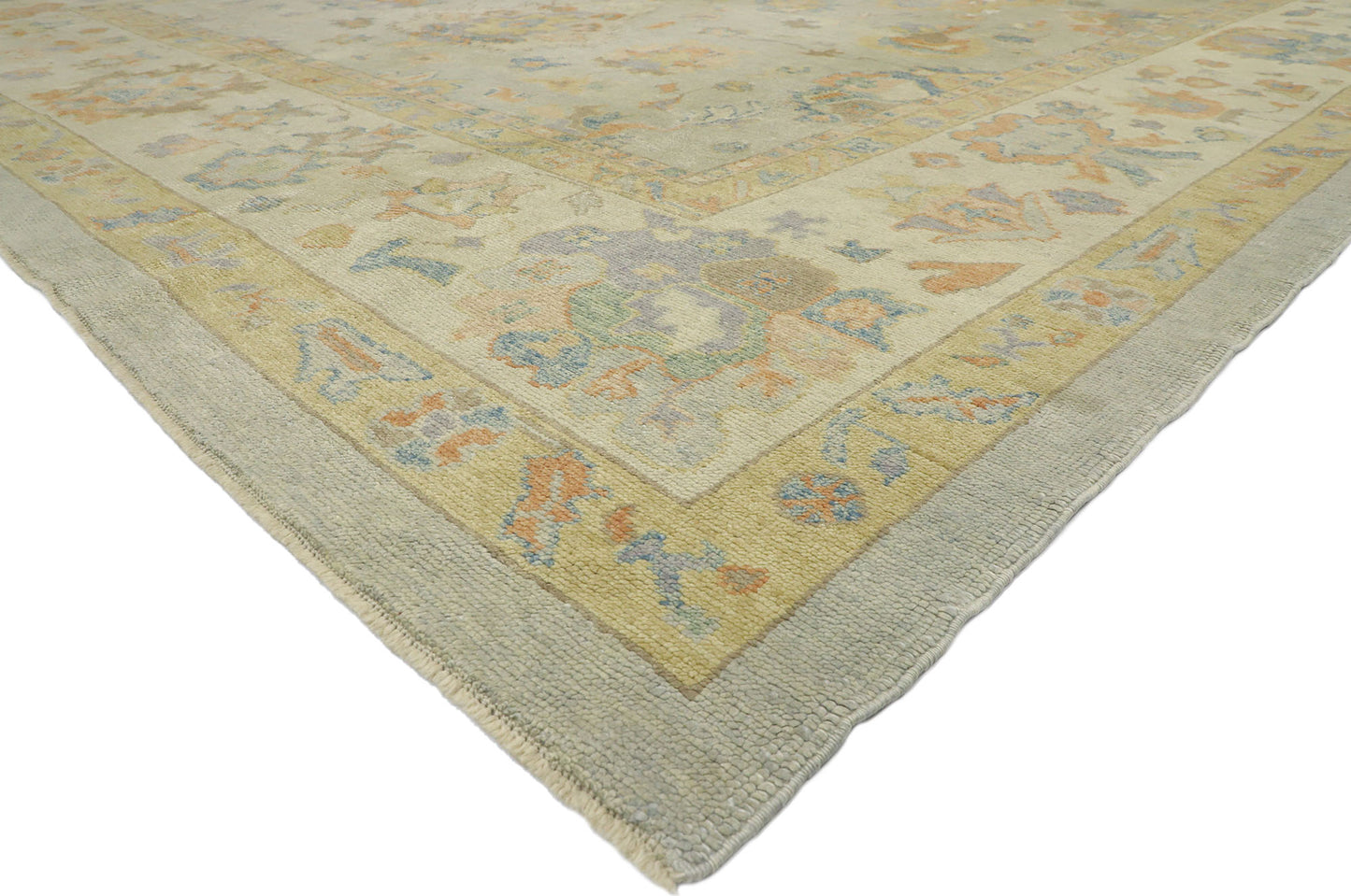 12 x 16 - Blue Turkish Oushak Rug - 52733