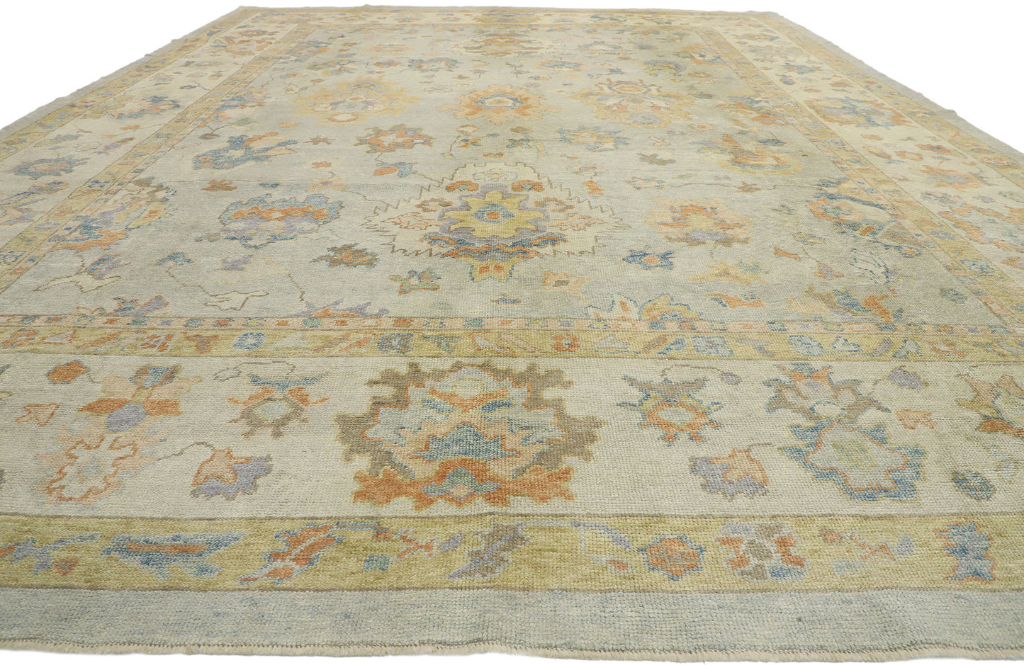 12 x 16 - Blue Turkish Oushak Rug - 52733