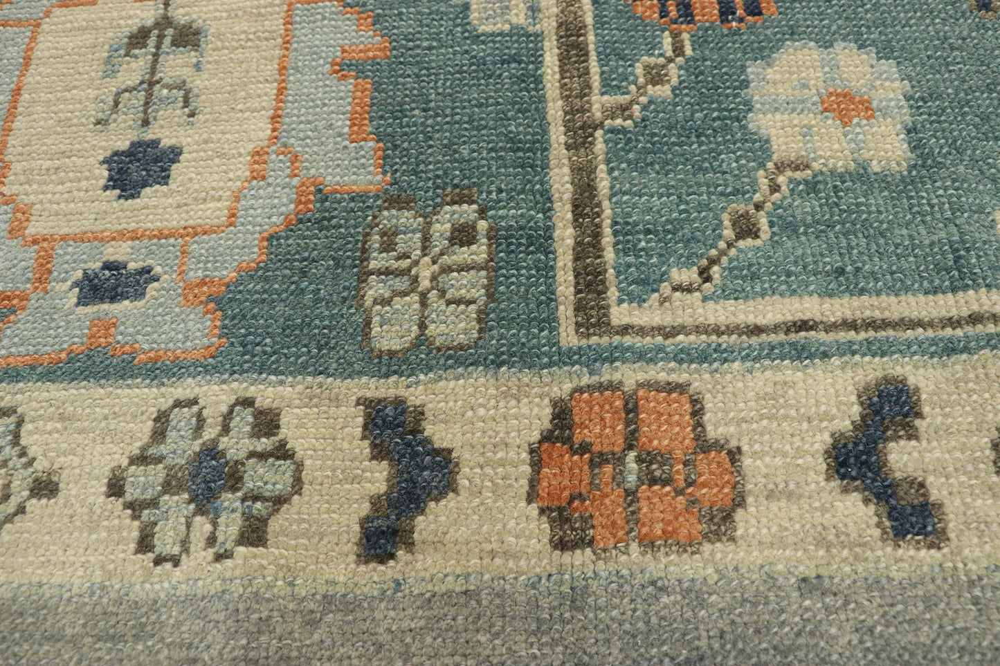 12 x 16 - Blue Turkish Oushak Rug - 52812
