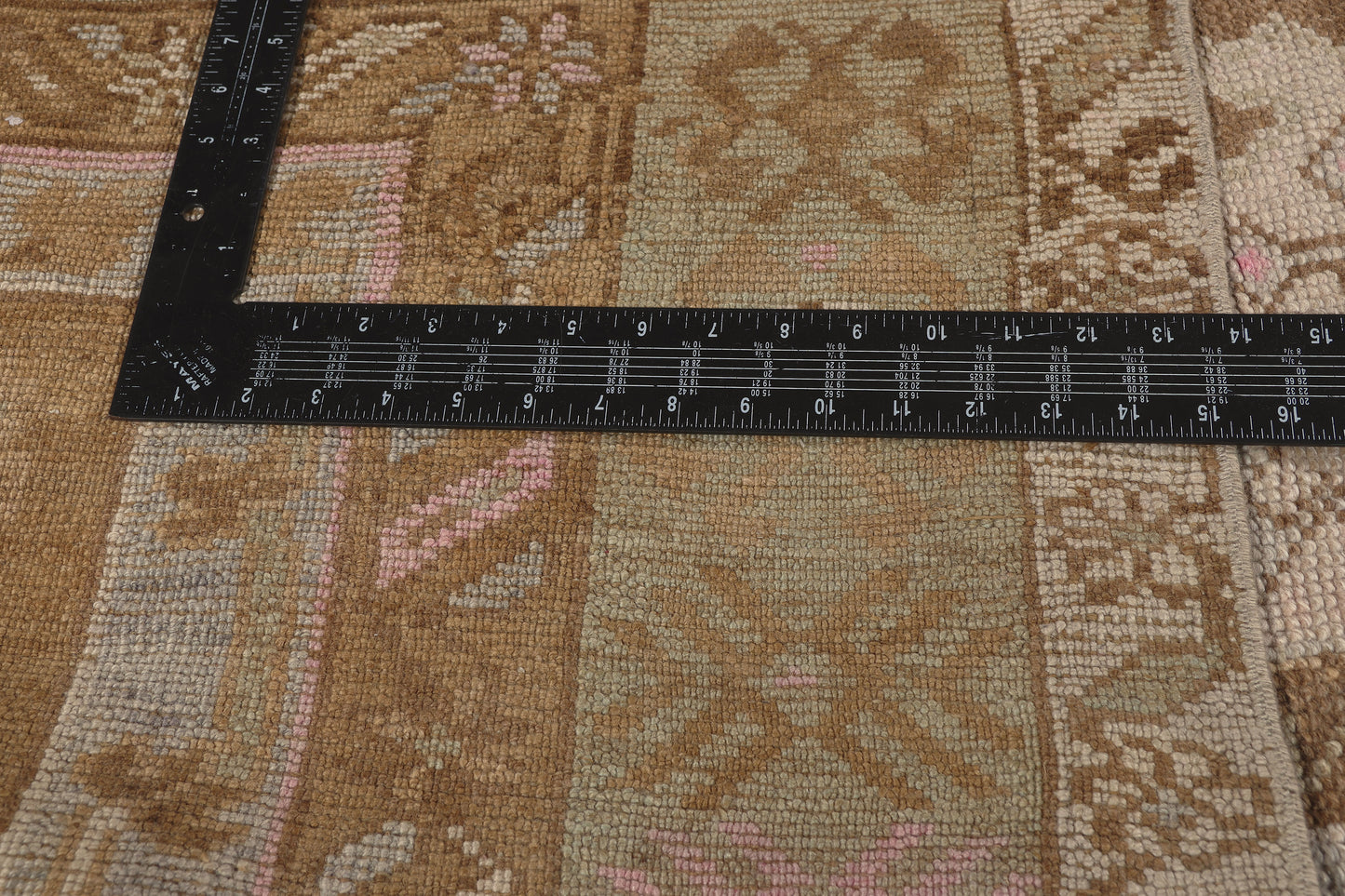 5 x 15 - Brown Vintage Turkish Oushak Rug - 53708
