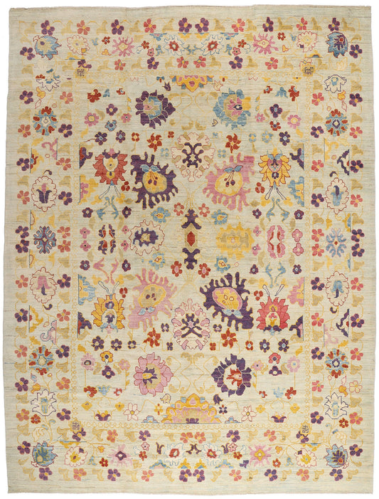 12 x 16 - Colorful Turkish Oushak Rug - 60659
