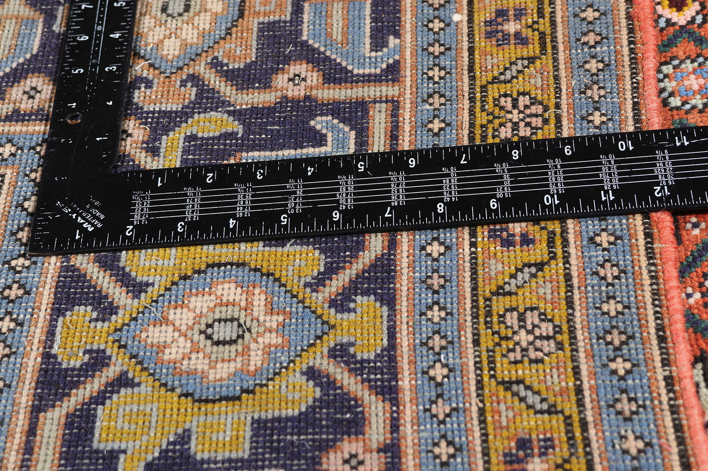 7 x 10 - Orange Vintage Tabriz Rug - 61477