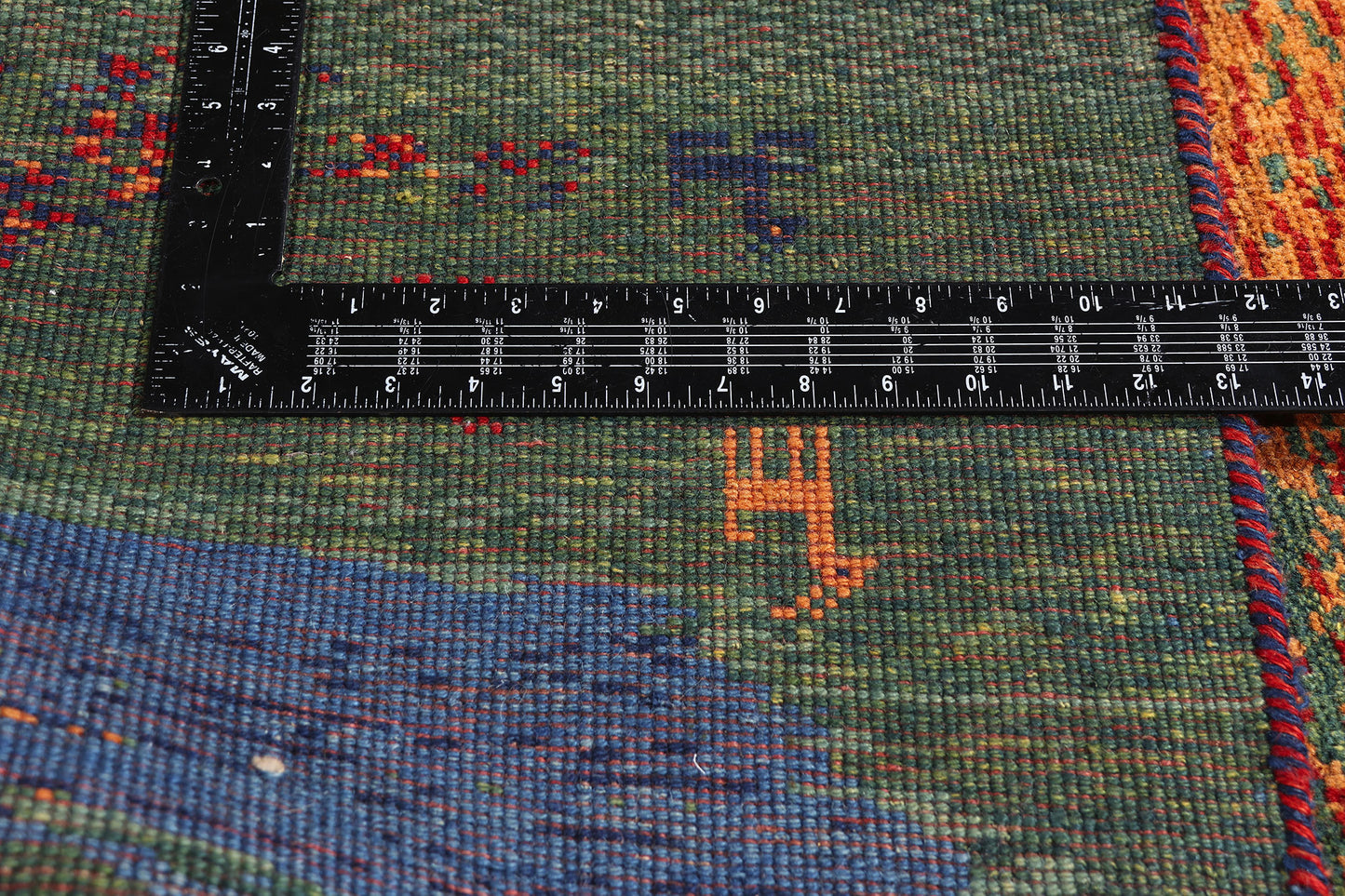 3 x 5 - Green Vintage Gabbeh Rug - 61512