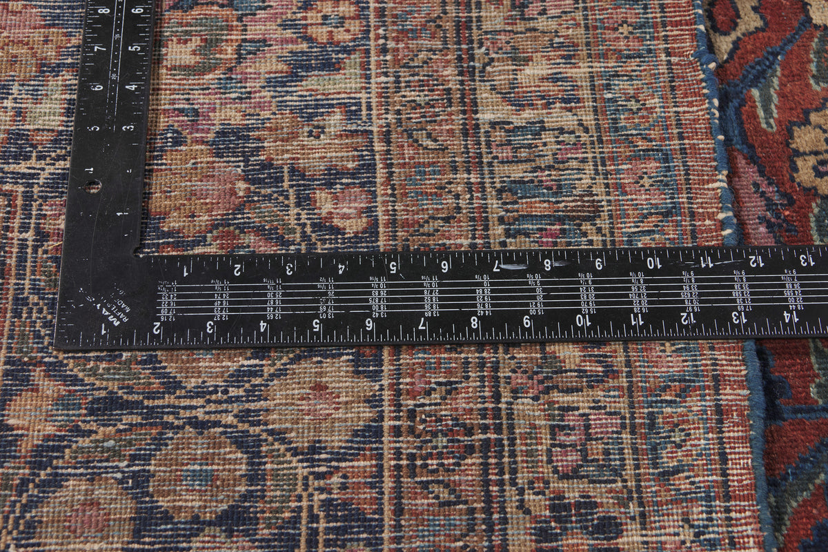 9 x 12 - Rust Antique Persian Mashhad Rug - 71212