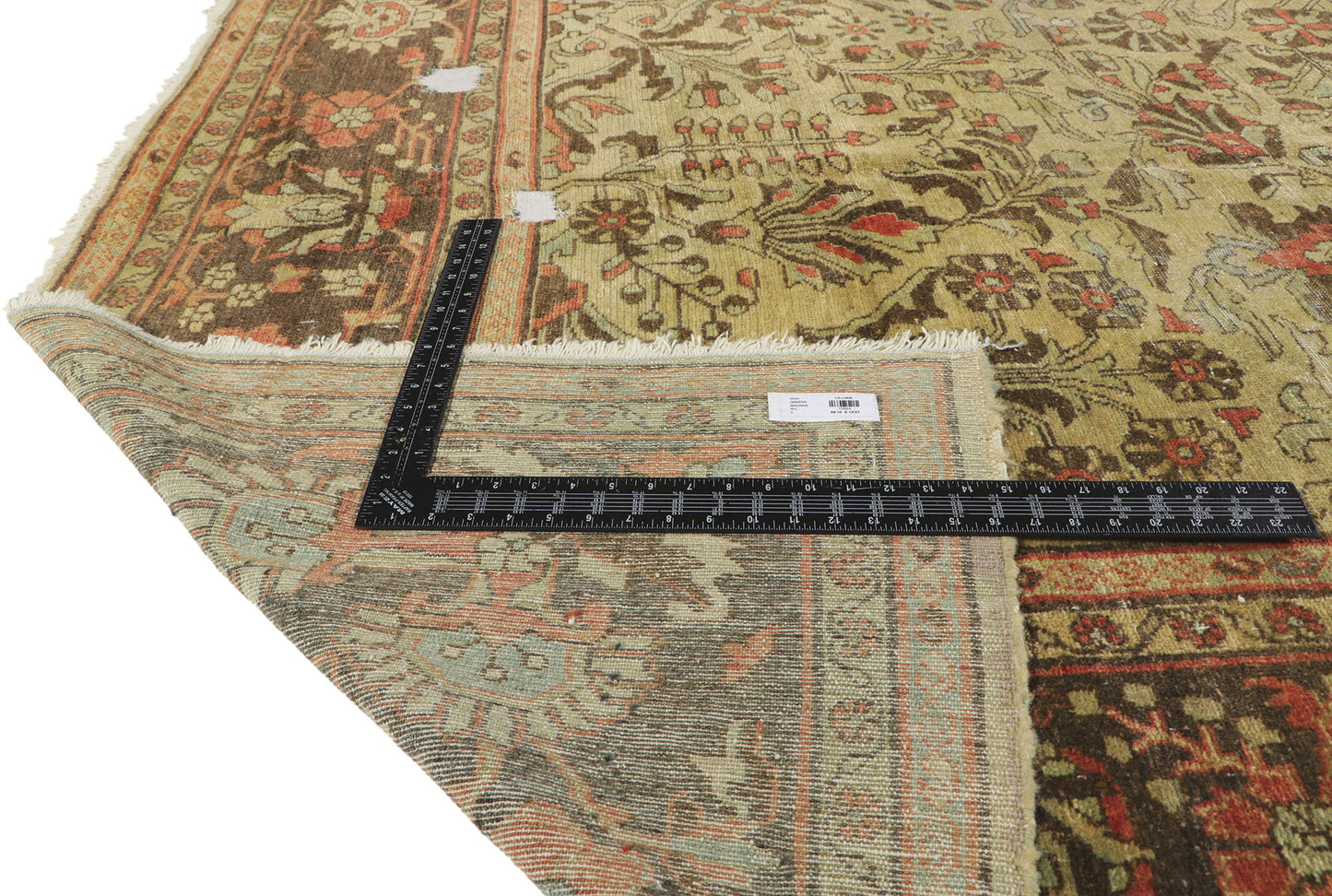 10 x 13 - Brown Antique Persian Lilihan Rug - 72824