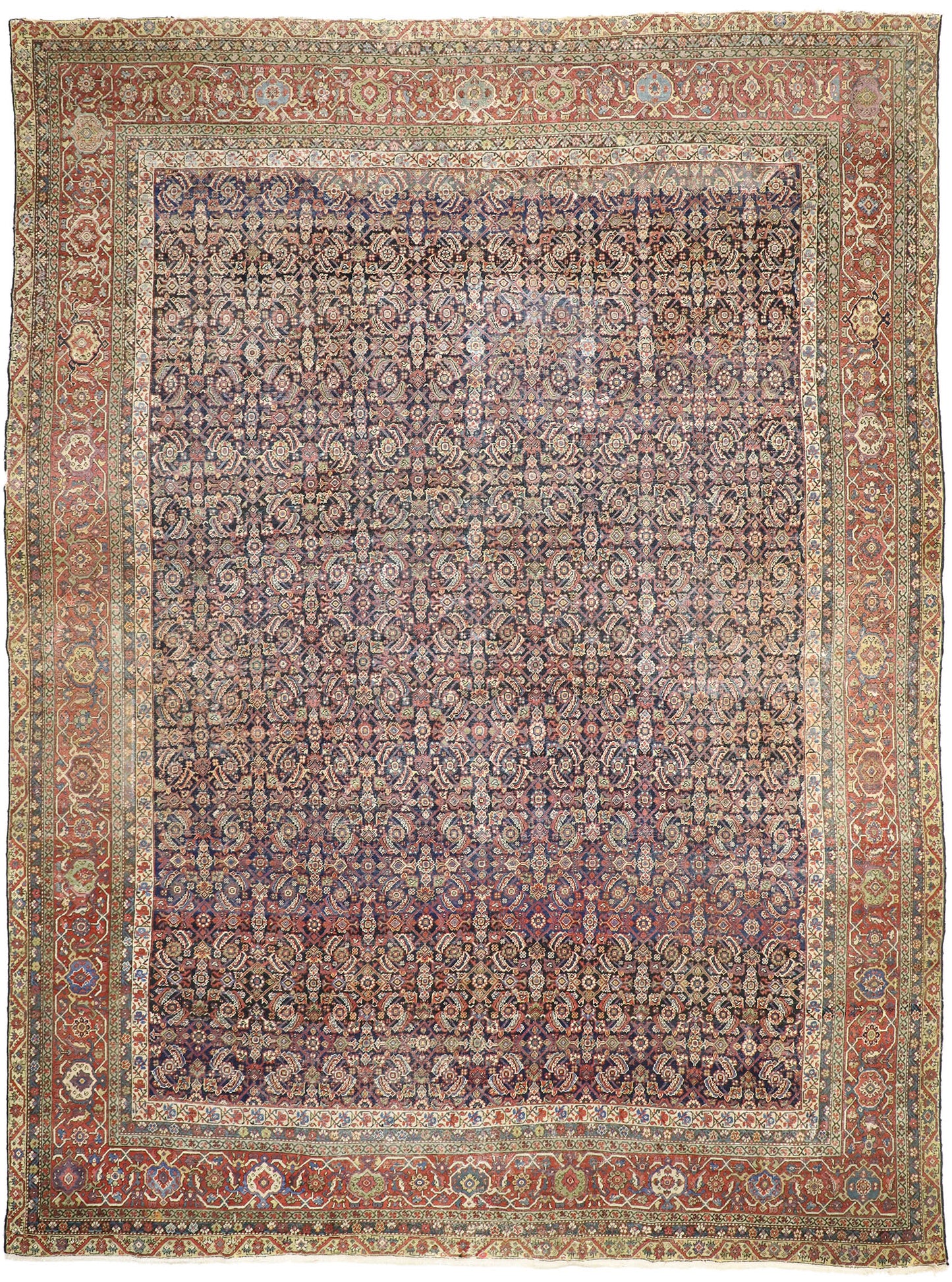 12 x 16 - Blue Antique Persian Farahan Rug - 77207