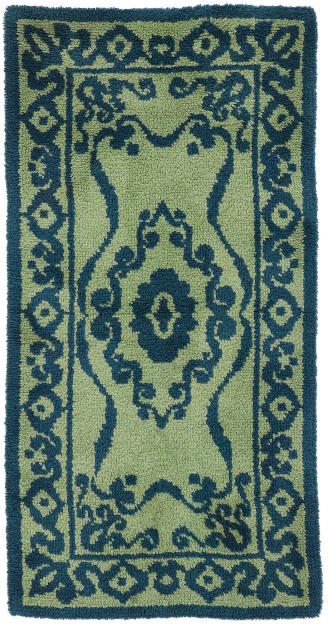 3 x 5 Vintage Green Swedish Pile Rug 78111