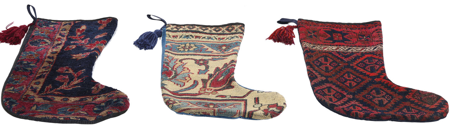 1 x 2 Antique Rug Christmas Stocking 79109