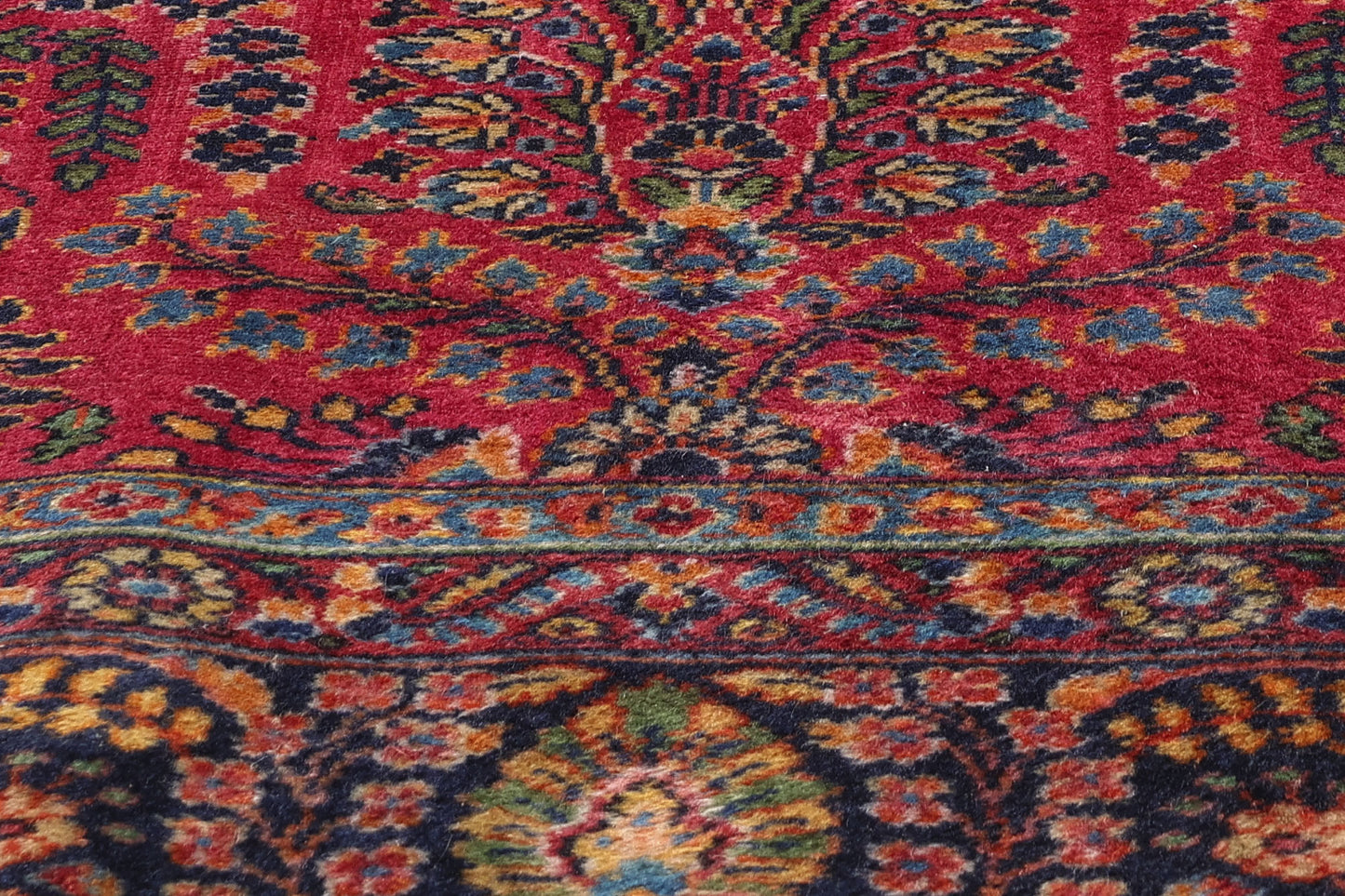 9 x 12 - Red Vintage Machine Made Rug - 79189