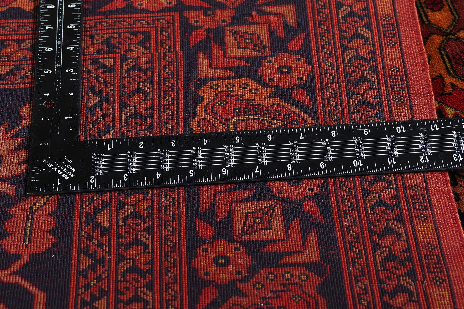 5 x 7 Red Vintage Afghan Rug 79295