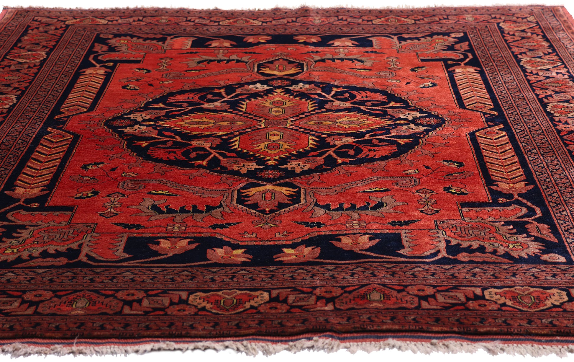 5 x 7 Red Vintage Afghan Rug 79295