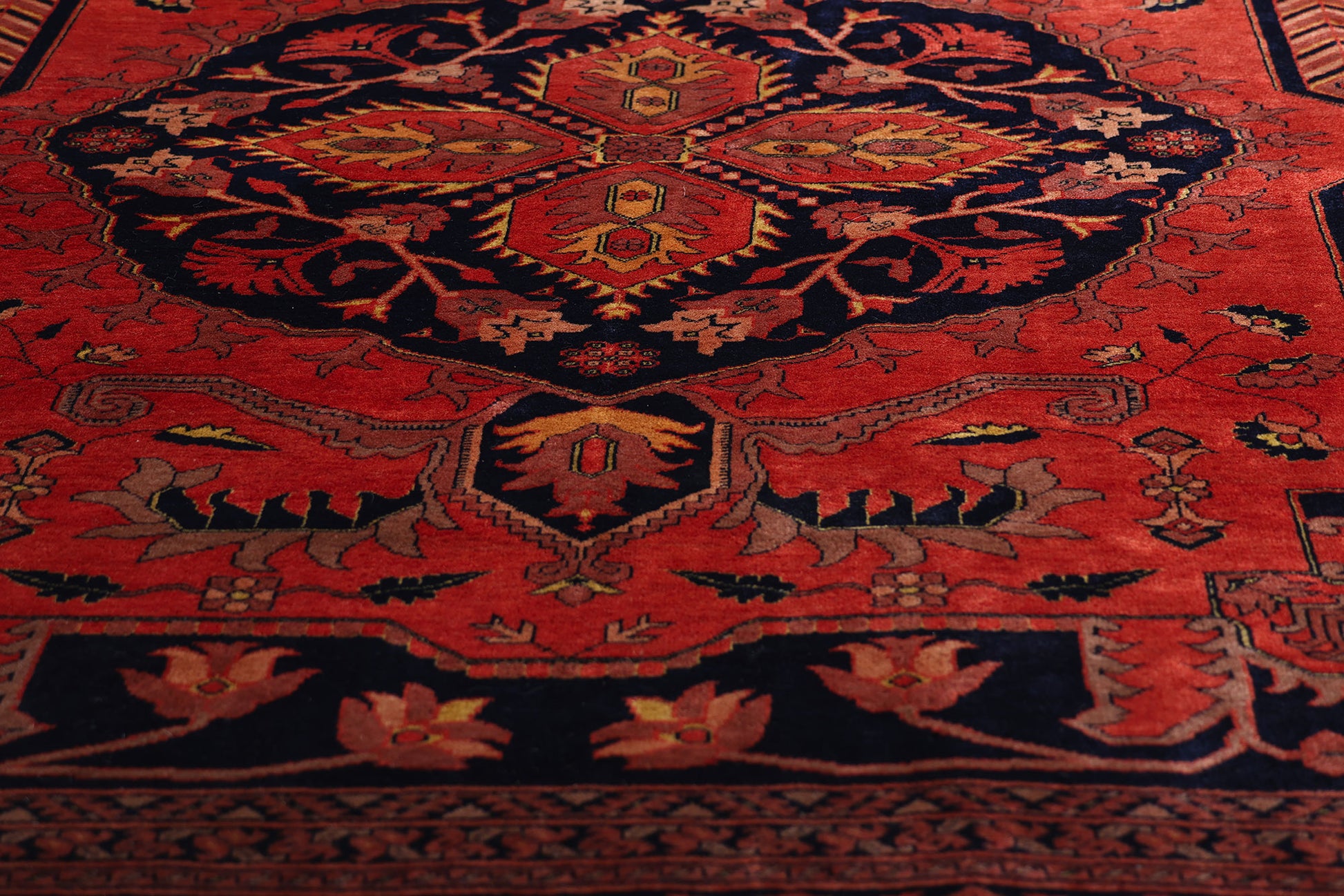 5 x 7 Red Vintage Afghan Rug 79295
