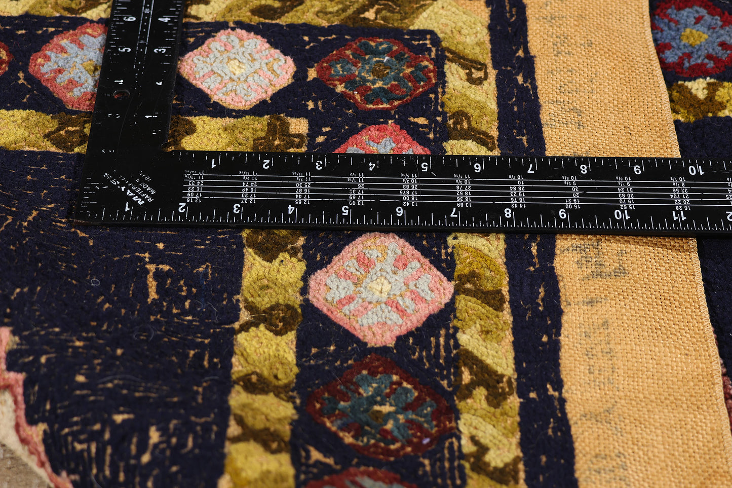 2 x 3 - Navy Blue Antique Hook Rug - 79403