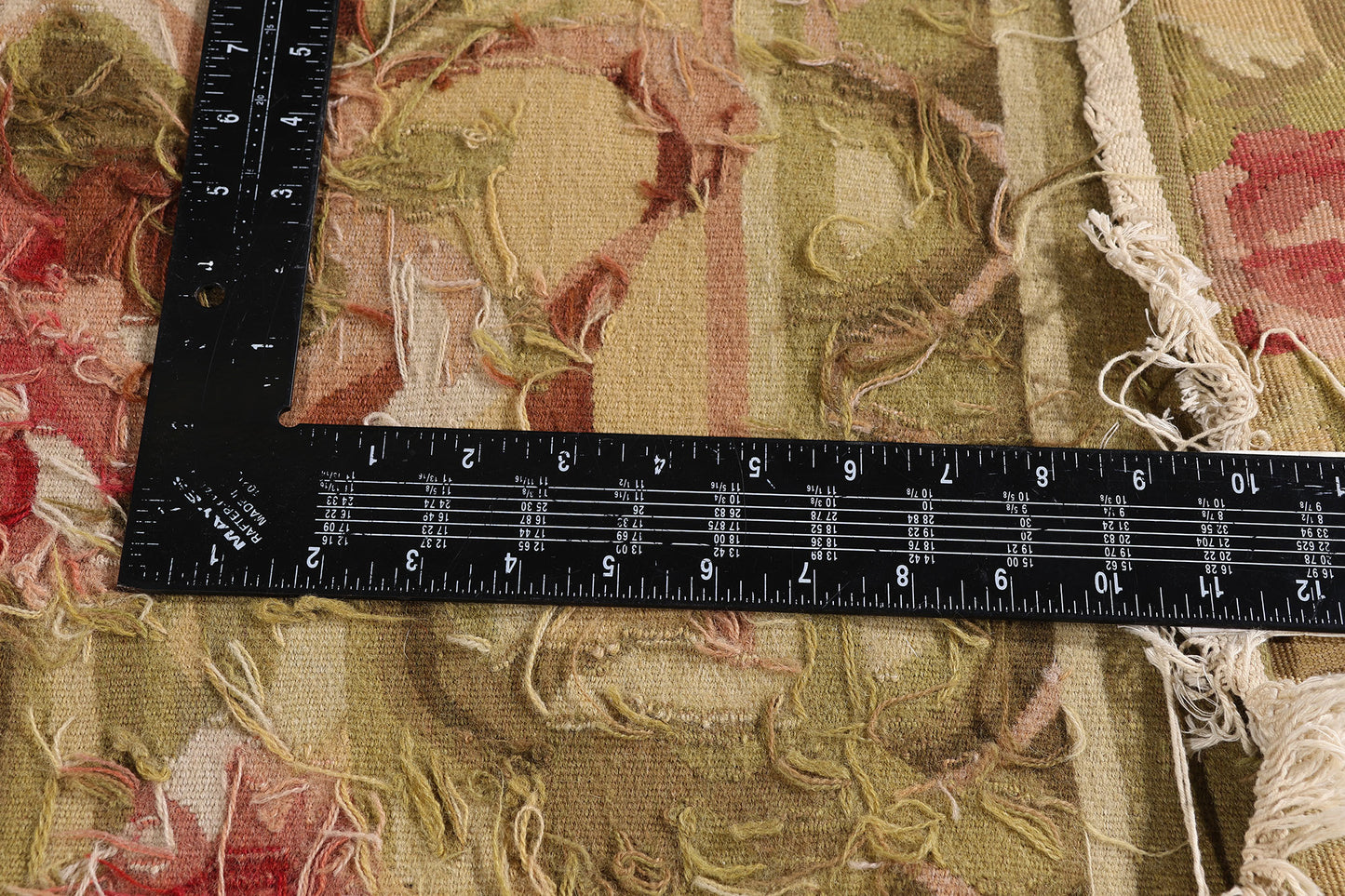 9 x 12 - Tan Vintage Aubusson Rug - 79481