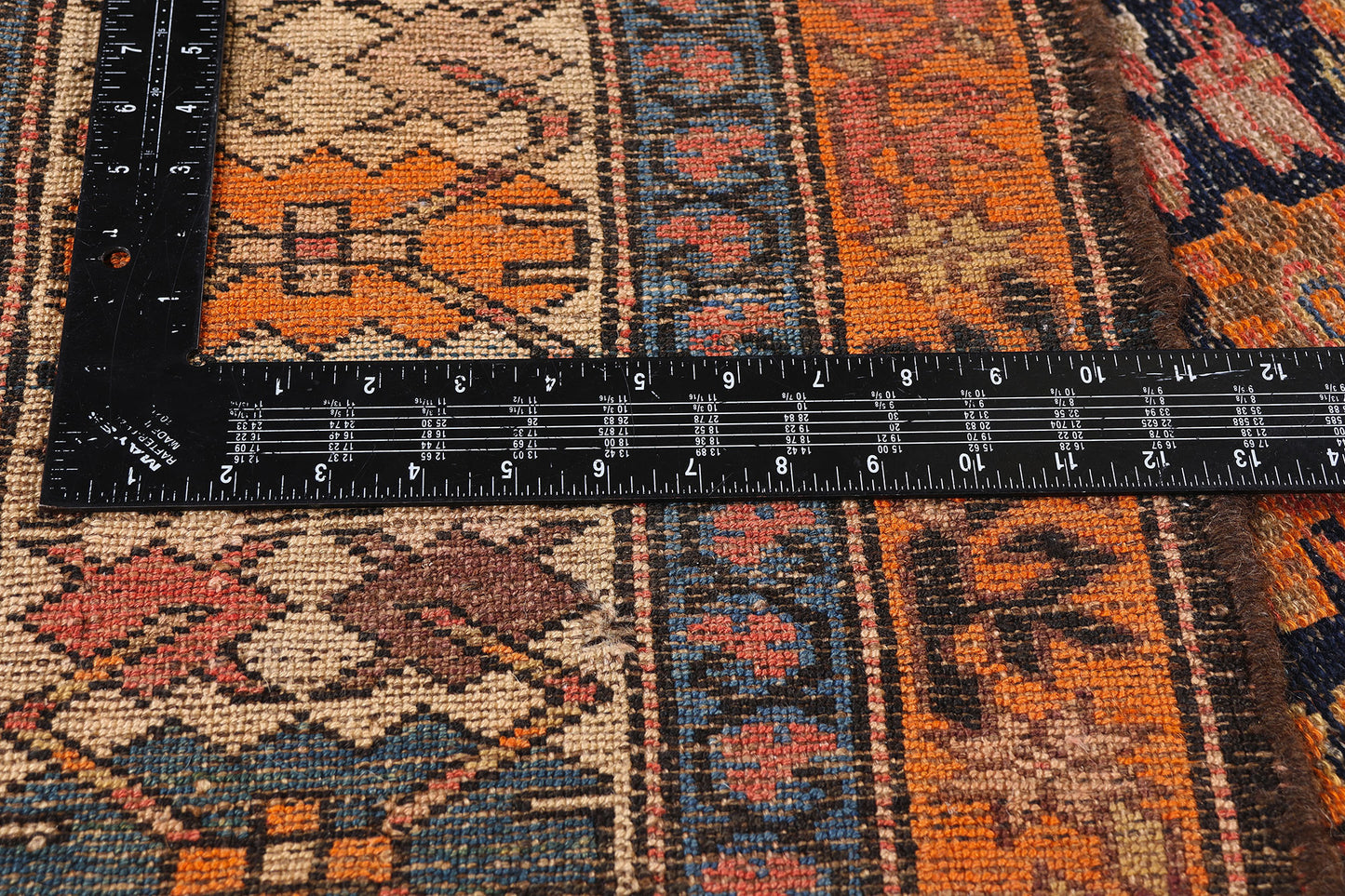 7 x 19 - Navy Blue Antique Persian Malayer Rug - 79536
