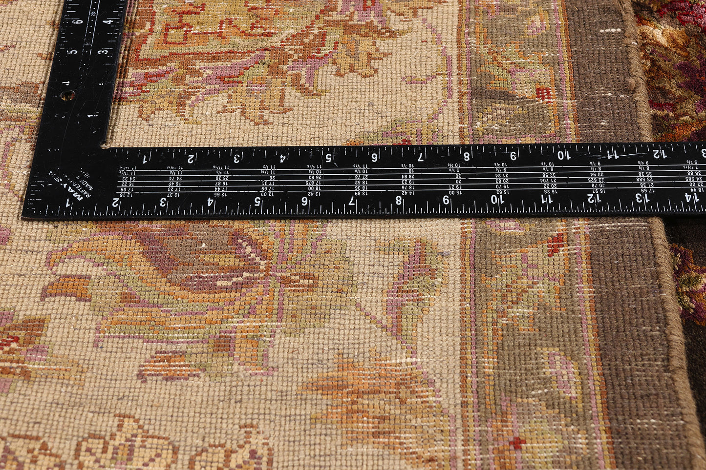 9 x 12 Brown Vintage Indian Agra Rug 79574