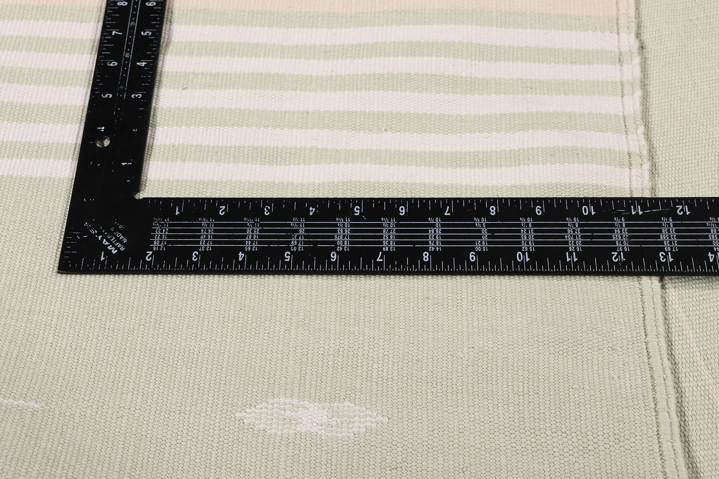 7 x 10 - Green Vintage Dhurrie Rug - 79595