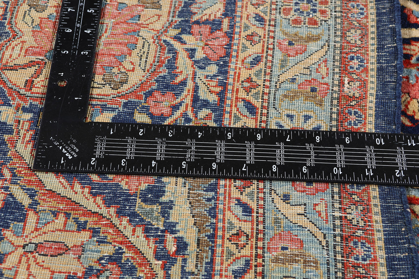 9 x 12 - Navy Blue Antique Persian Tabriz Rug - 79633