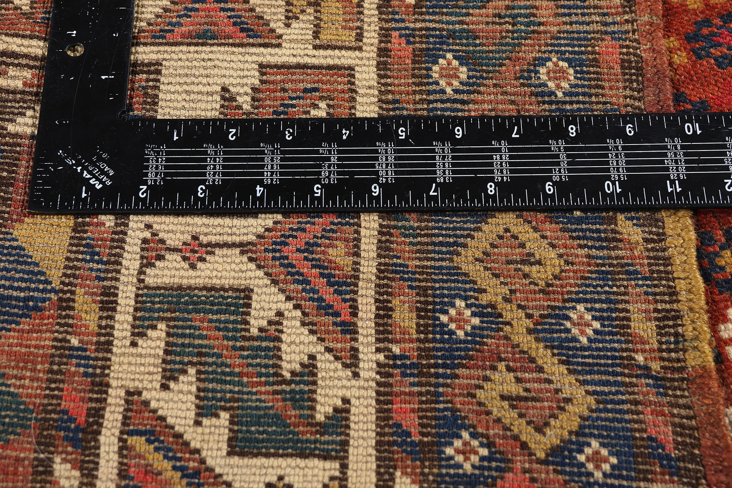 4 x 9 - Red Antique Caucasian Kazak Rug - 79634