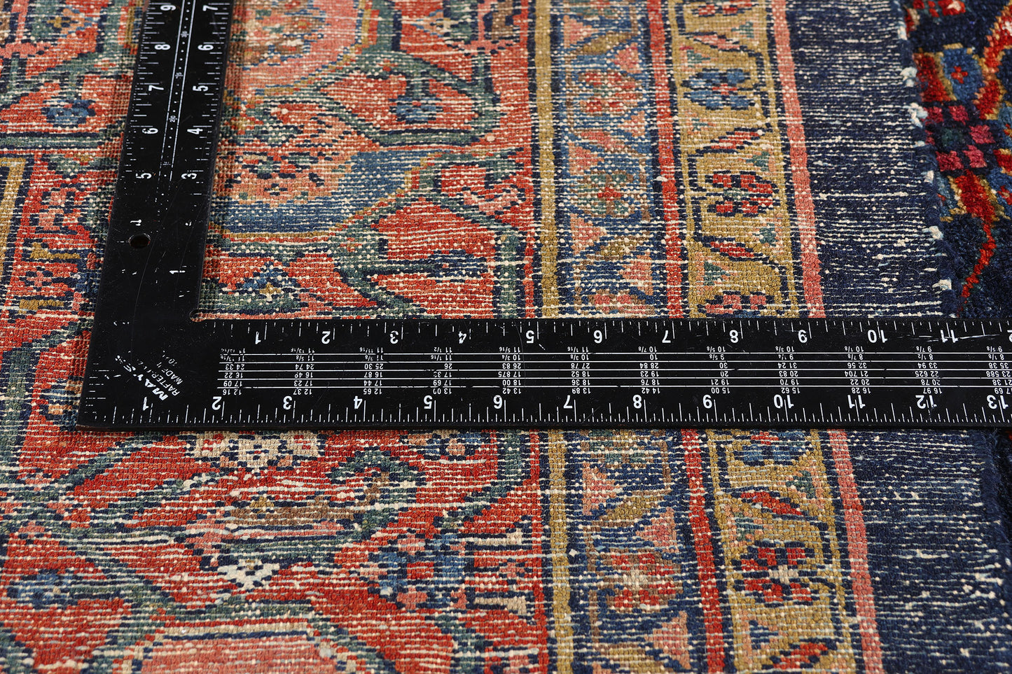 9 x 11 - Navy Blue Antique Persian Lilihan Rug - 79639