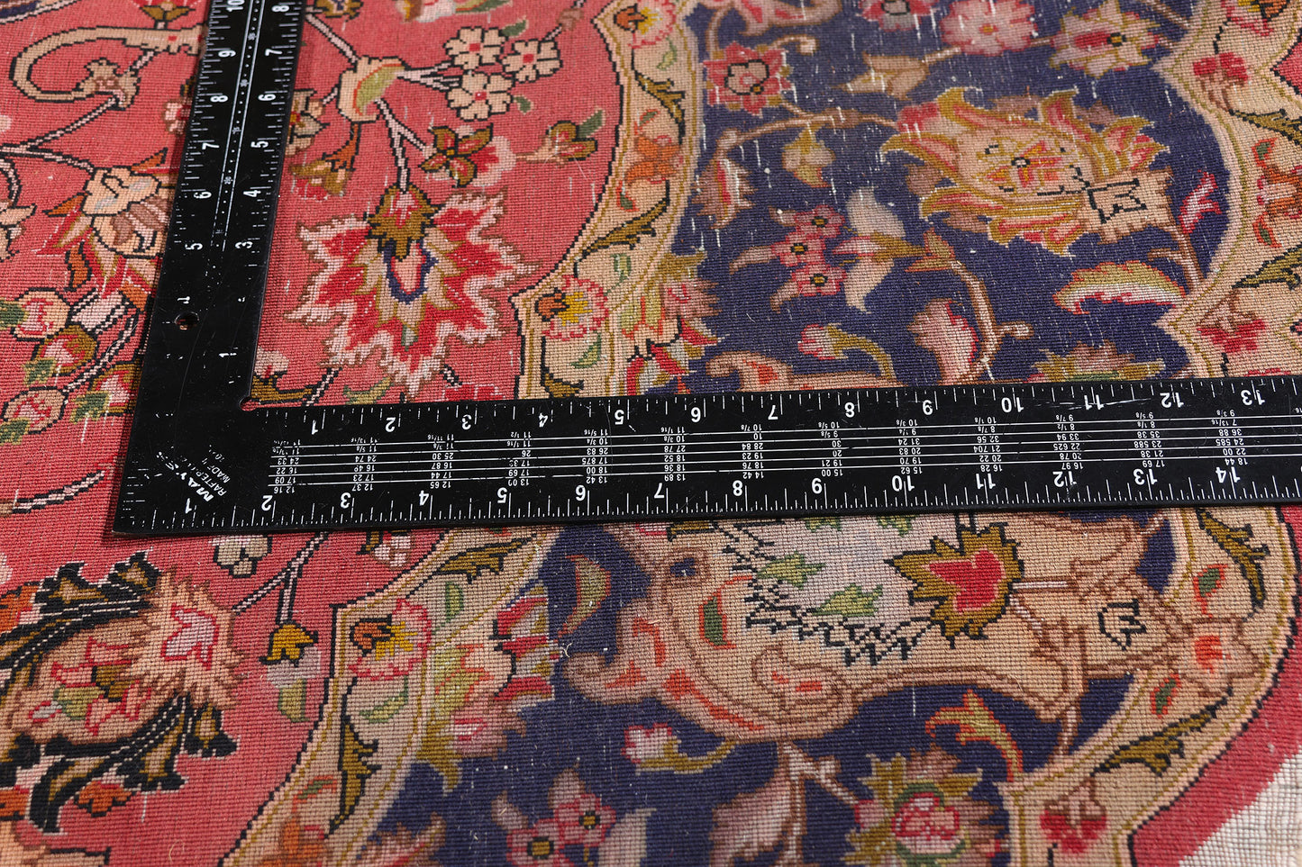 7 x 7 - Red Vintage Persian Tabriz Rug - 79740