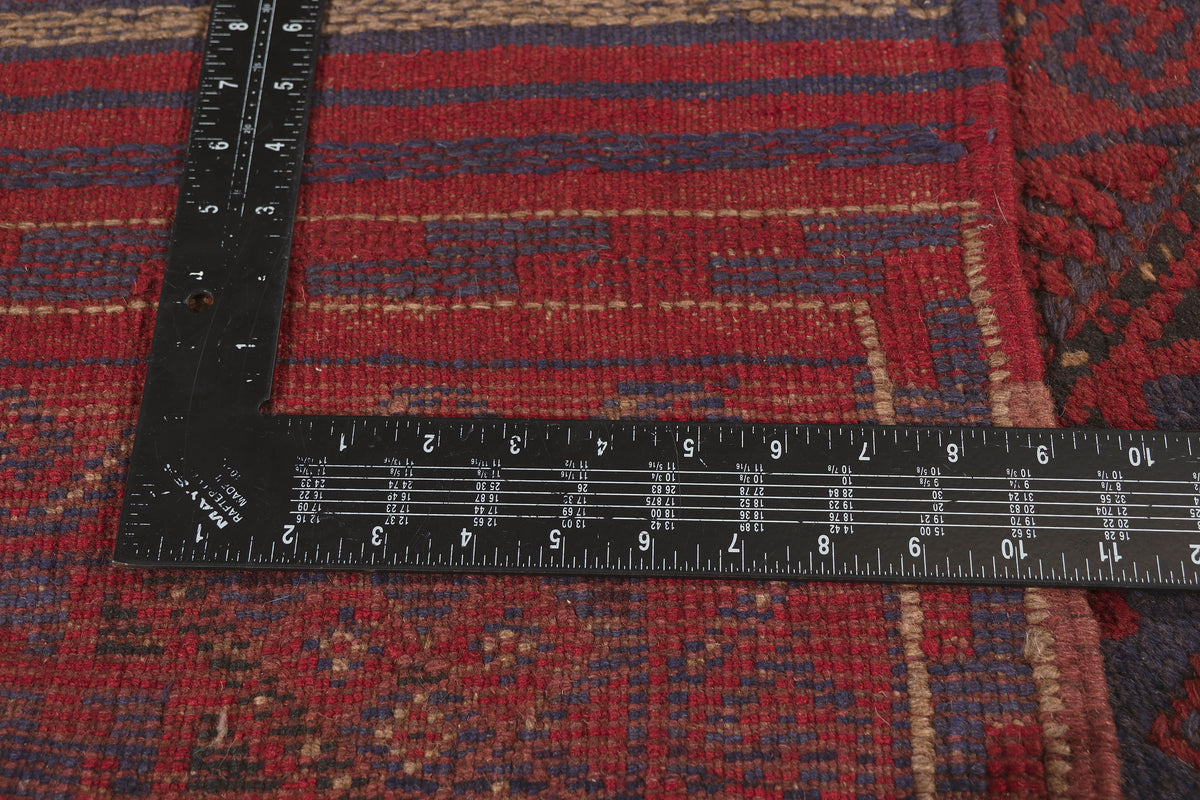 2 x 8 - Navy Blue Antique Afghani Baluch Rug - 79754
