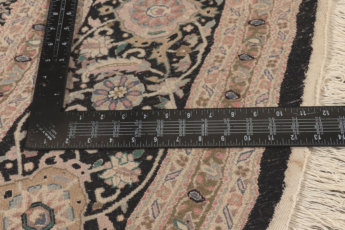 7 x 7 - Black Vintage Chinese Tabriz Rug - 79755