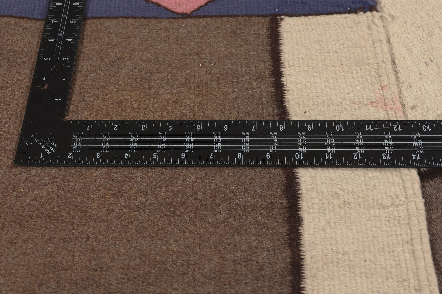 9 x 12 - Ivory Vintage Indian Dhurrie Rug - 79765