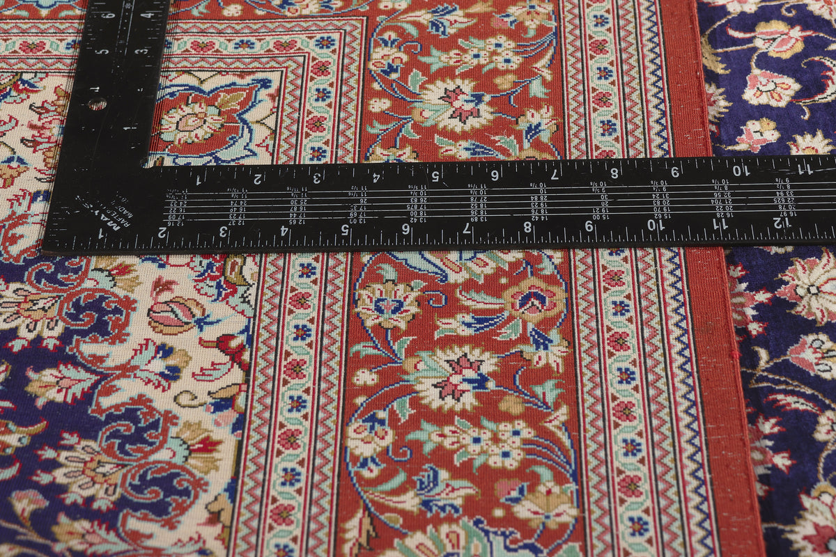 3 x 5 - Navy Blue Vintage Persian Qum Rug - 79792
